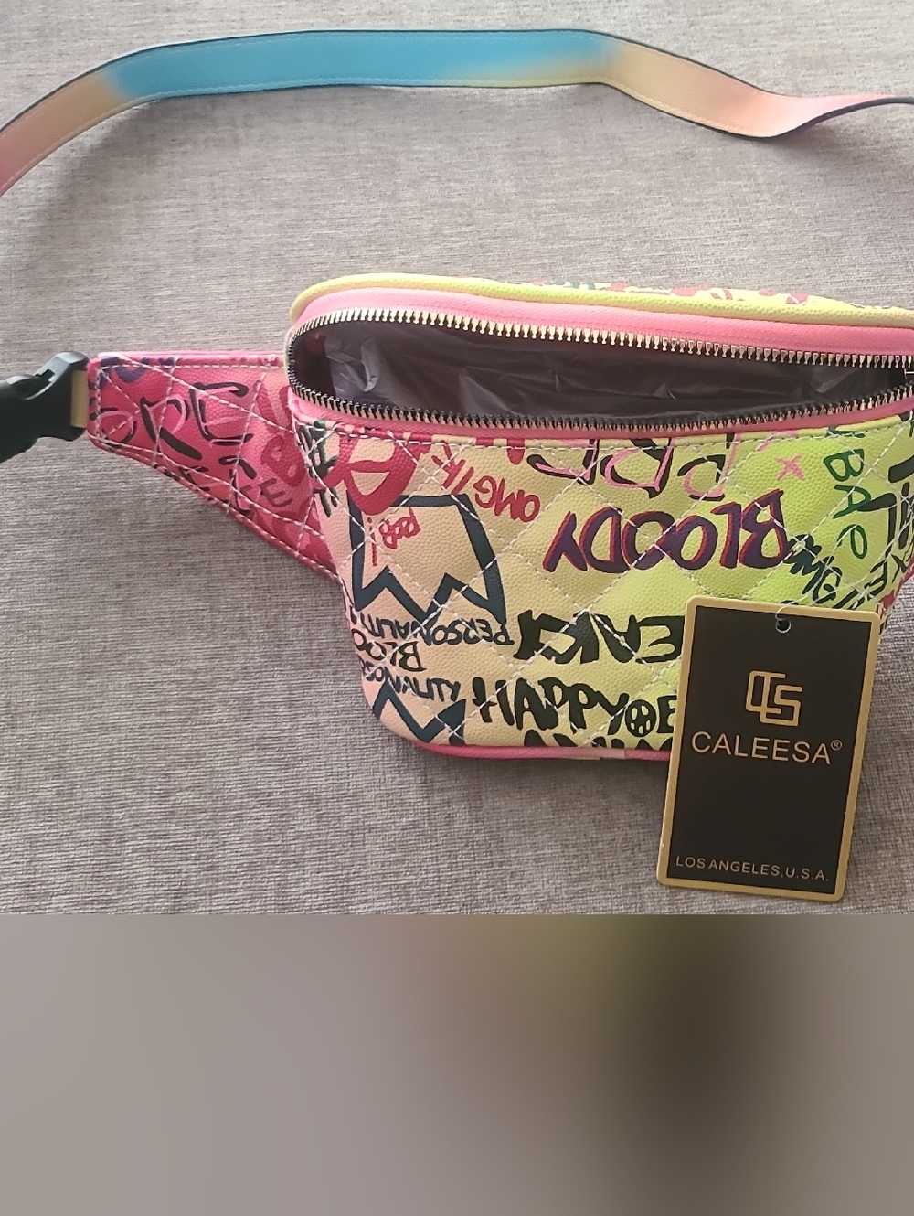 CALEESA Graffiti Multicolor Belt Bag